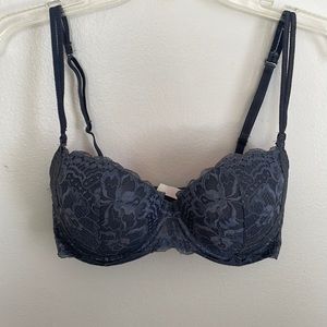 Gray PINK Victorias Secret push up bra - size 32DD